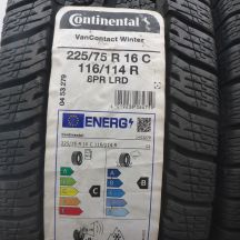 3. 225 75 16C 4x CONTINENTAL 225/75 R16C116/114R VanContact Winter Winterreifen 2022 VOLL