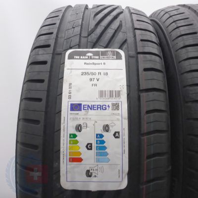 2. 235 50 18 2x UNIROYAL 235/50 R18 97V Rain Sport 5 Sommerreifen 2024/25 VOLL WIE NEU