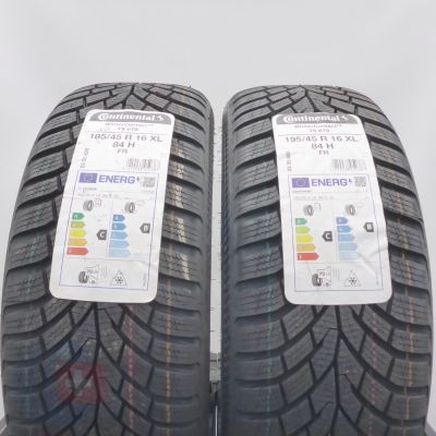 4. 195 45 16 4x CONTINENTAL 195/45 R16  84H XL WinterContact TS 870 Winterreifen 2022/23 VOLL  4. 195 45 16 4x CONTINENTAL 195/45 R16  84H XL WinterContact TS 870 Winterreifen 2022/23 VOLL