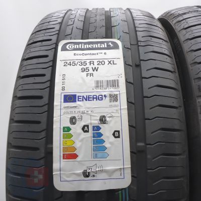 2.  245 35 20 2x CONTINENTAL 245/35 R20 95W XL EcoContact 6 Sommerreifen 2021 Ungebraucht  