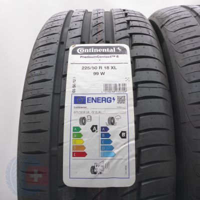 2. 225 50 18 2x CONTINENTAL 225/50 R18  99W XL PremiumContact 6 BMW Sommerreifen 2024 Ungebraucht  