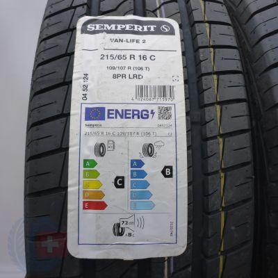 2. 215 65 16C 4x SEMPERIT 215/65 R16C 109/107R Van-Life2 Sommerreifen 2023 WIE NEU VOLL