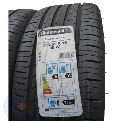 3. 225 55 16 2x CONTINENTAL 225/55 R16 95W EcoContact 6 Sommerreifen 2020 VOLL WIE NEU