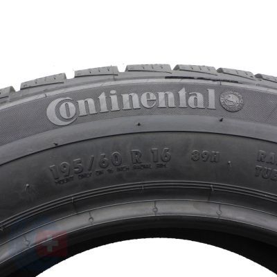 4. 195 60 16 2 x CONTINENTAL 195/60 R16 89H ContiWinterContact TS 810 M0 Winterreifen  2018  VOLL WIE NEU 