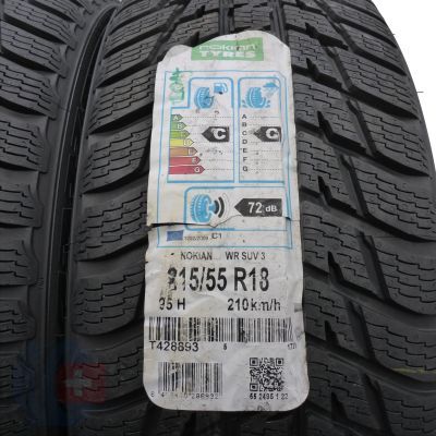 3. 215 55 18 2x NOKIAN 215/55 R18 95H WR SUV 3 Winterreifen  2015 VOLL 