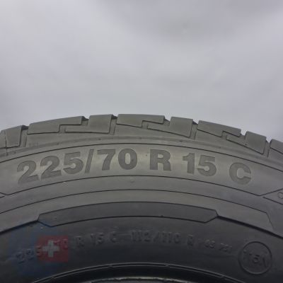 6. 225 70 15C 2x CONTINENTAL 225/70 R15C 112/110R ContiVanContact 100 Sommerreifen 2015/18 8-8,2mm