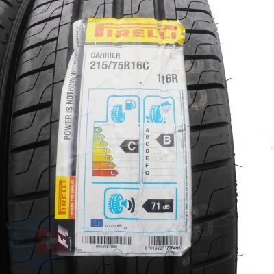 2.  215 75 16C 4x PIRELLI 215/75 R16C  Carrier 116/114R Sommerreifen 2017/18 VOLL Ungebraucht   