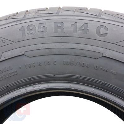 6. 195 80 14C 4x CONTINENTAL 195/80 R14C 106/104Q ContiVanContact 100 Sommerreifen 2023 VOLL Wie Neu