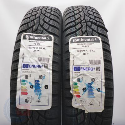 3. 155 70 19 4x CONTINENTAL 88T XL WinterContact TS870 Winterreifen 2024 VOLL WIE NEU 