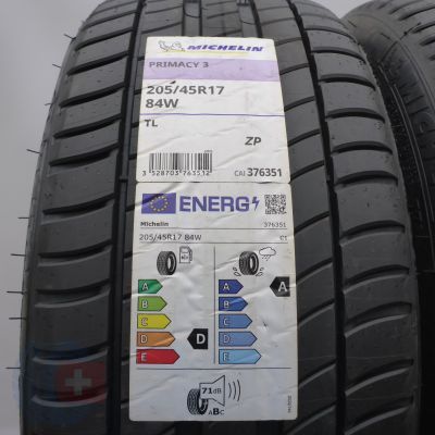 2. 205 45 17 2x MICHELIN 205/45 R17 84W XL Primacy3 RunFlat ZP Sommerreifen 2023 WIE NEU VOLL