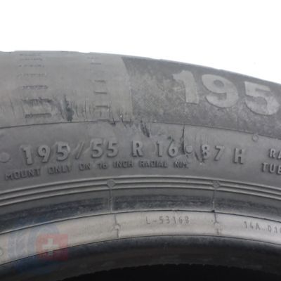 8. 4 x CONTINENTAL 195/55 R16 87H ContiEco 5 Sommerreifen 2016  6.2-7mm
