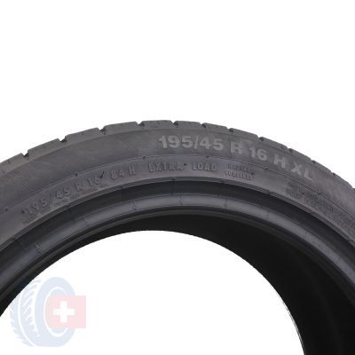 7. 4 x CONTINENTAL 195/45 R16 84H XL ContiEcoContact 5 Sommerreifen 2016 6.2-6.8mm