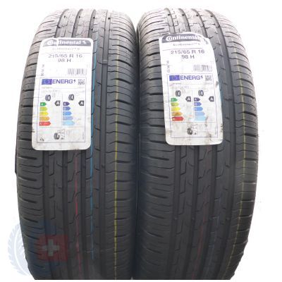 4. 215 65 16 4xCONTINENTAL 215/65 R16 98H EcoContact 6 Sommerreifen 2023 VOLL WIE NEU