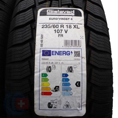 4. 235 60 18 4x GISLAVED 235/60 R18 107V XL Euro Frost 6 Winterreifen 2022 VOLL Wie Neu