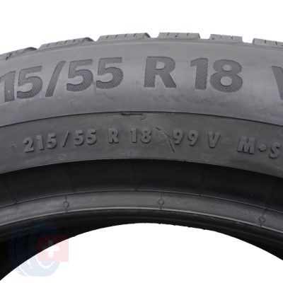 8. 215 55 18 2x CONTINENTAL 215/55 R18 99V XL WinterContact TS870P Winterreifen 8,5mm 2022