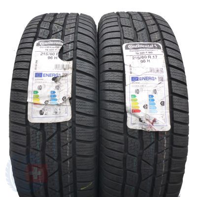 215 60 17 2x CONTINENTAL 215/60 R17  96H ContiWinterContact TS 830P M0 Winterreifen 2022 VOLL WIE NEU