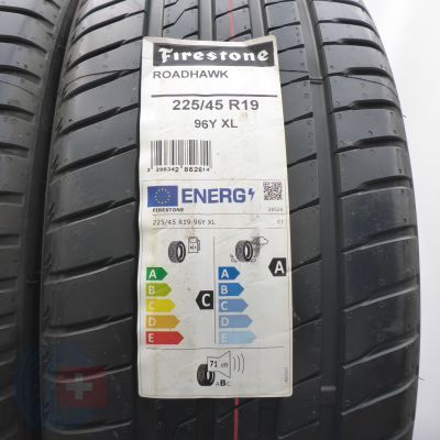 3.  225 45 19 4x FIRESTONE 225/45 R19 96Y XL Roadhawk Sommerreifen 2023  VOLL WIE NEU 