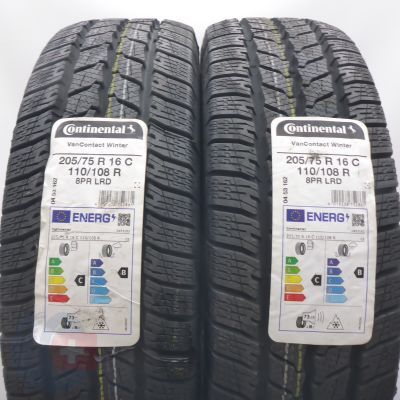 4. 205 75 16C 4x CONTINENTAL 205/75 R16C 110/108R VanContact Winter Winterreifen 2022 VOLL