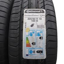 2. 225 60 18 4x CONTINENTAL 225/60 R18 100H ContiSportContact 5 SUV Sommerreifen 2020  VOLL Wie Neu