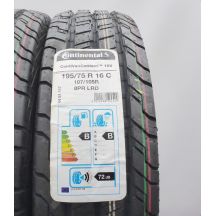 3. 195 75 16C 2x CONTINENTAL 195/75 R16C  107/105R ContiVanContact 100 Sommerreifen 2010/20 VOLL 
