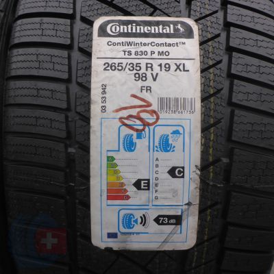 2. 4 x CONTINENTAL 265/35 R19 98V XL ContiWinerContact TS 830 P M0 2018 VOLL WIE NEU 