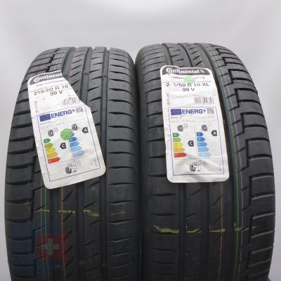 215 60 16 2x CONTINENTAL 215/60 R16 99V XL PremiumContact 6 Sommerreifen 2022 VOLL 