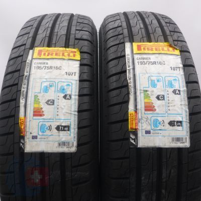 3. 195 75 16C 4x PIRELLI 195/75 R16C 107/105T Carrier Sommerreifen 2018 VOLL WIE NEU 