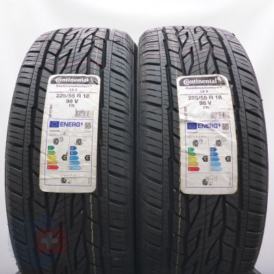 225 55 18 2x CONTINENTAL 225/55 R18 98V ContiCrossContact LX 2 M+S Sommerreifen 2022 Ungebraucht  