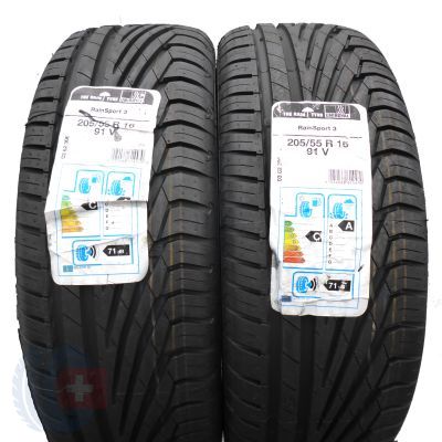 205 55 16 2x UNIROYAL 205/55 R16 91V Rain Sport 3 Sommerreifen 2019 VOLL WIE NEU