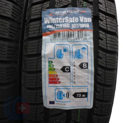 2. 4 x NORDEXX 195/75 R16C 107/105R WinterSafe Van LT Winterreifen 2020 Wie Neu