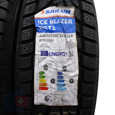 2. 2 x SAILUN 215/75 R16C 113/111R Ice Blazer WST1 Winterreifen 2021 WIE NEU VOLL