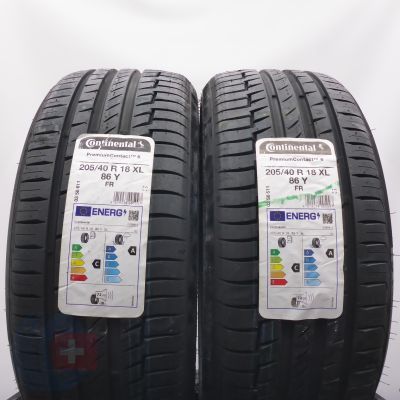 3. 205 40 18 4x CONTINENTAL 205/40 R18  86Y XL PremiumCoontact 6 Sommerreifen 2022  Ungebraucht  
