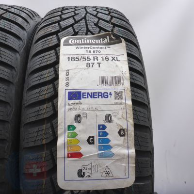 2. 185 55 16 2x CONTINENTAL 185/55 R16 87T XL WinterContact TS860 Winterreifen 2022 Ungebraucht  