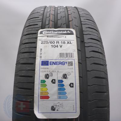 225 60 18 1x CONTINENTAL 225/60 R18  104V XL EcoContact 6 Sommerreifen 2021 VOLL 