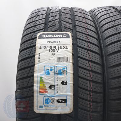 2. 245 45 18 2x BARUM 245/45 R18 100V XL Polaris 5 Winterreifen 2018 Ungebraucht  