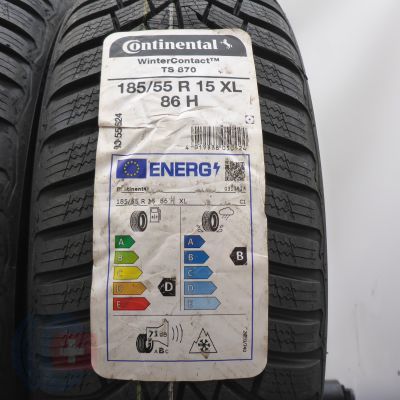 4. 185 55 15 2x CONTINENTAL 185/55 R15 86H XL WinterContast Ts 870 Winterreifen 2023 Ungebraucht  