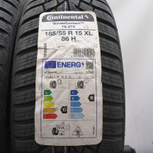 4. 185 55 15 2x CONTINENTAL 185/55 R15 86H XL WinterContast Ts 870 Winterreifen 2023 Ungebraucht  