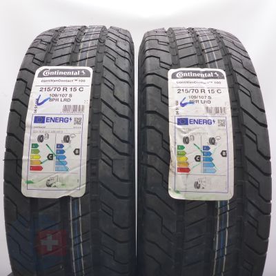 4. 215 70 15C 4x CONTINENTAL 215/70 R15C 109/107S ContiVanContact 100 Sommerreifen 2022, 2023 VOLL