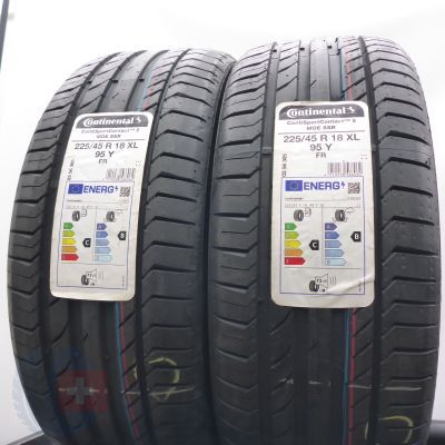 3. 225 45 18 4x CONTINENTAL 225/45 R18 95Y XL ContiSportContact 5 M0E RFT Sommerreifen 2022 Ungebraucht   