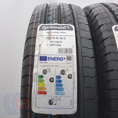 2. 195 75 16C 2x CONTINENTAL 195/75 R16C 107/105R VanContact Ultra Sommerreifen 2025 Ungebraucht  