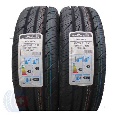 2. 4 x UNIROYAL 195/65 R16 C 100T Rain Maxx 2 Sommerreifen 2016 VOLL WIE NEU 