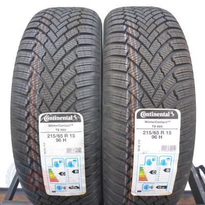 4. 4 x CONTINENTAL 215/65 R15 96H WinterContact TS860 Winterreifen 2020 WIE NEU VOLL