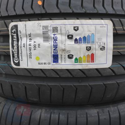 4. 255 40 19 4x CONTINENTAL 255/40 R19 100Y XL AO ContiSportContact 5P Sommerreifen 2023 VOLL