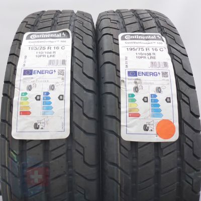 4. 195 75 16C 4x CONTINENTAL 195/75 R16C 110/108R ContiVanContact 100 Sommerreifen 2022 VOLL