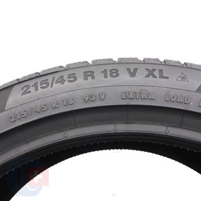 7. 215 45 18 2x CONTINENTAL 215/45 R18 93V XL WinterContact TS 850 P Winterreifen 2015 VOLL