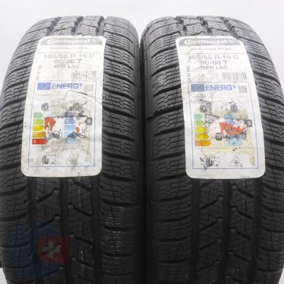 185 55 15C 2x CONTINENTAL 185/55 R15C 90/88T VanContactWinter Winterreifen 2021  VOLL WIE NEU