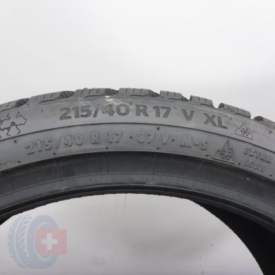7.  215 40 17 2x CONTINENTAL 215/40 R17 87V WinterContact TS 870 Winterreifen 2023 VOLL WIE NEU 