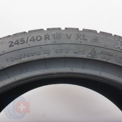 7. 245 40 18 2x CONTINENTAL 245/40 R18 97V WinterContact TS 870 P Winterreifen 2022 VOLL WIE NEU 