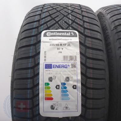 2.  235 45 17 4 x CONTINENTAL 235/45 R17 97Y XL AllSeasonContact 2 Ganzjahresreifen 2025 VOLL WIE NEU 