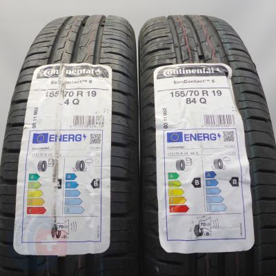 4. 155 70 19 4x CONTINENTAL 155/70 R19 84Q EcoContact 6 Sommerreifen 2023 VOLL WIE NEU 